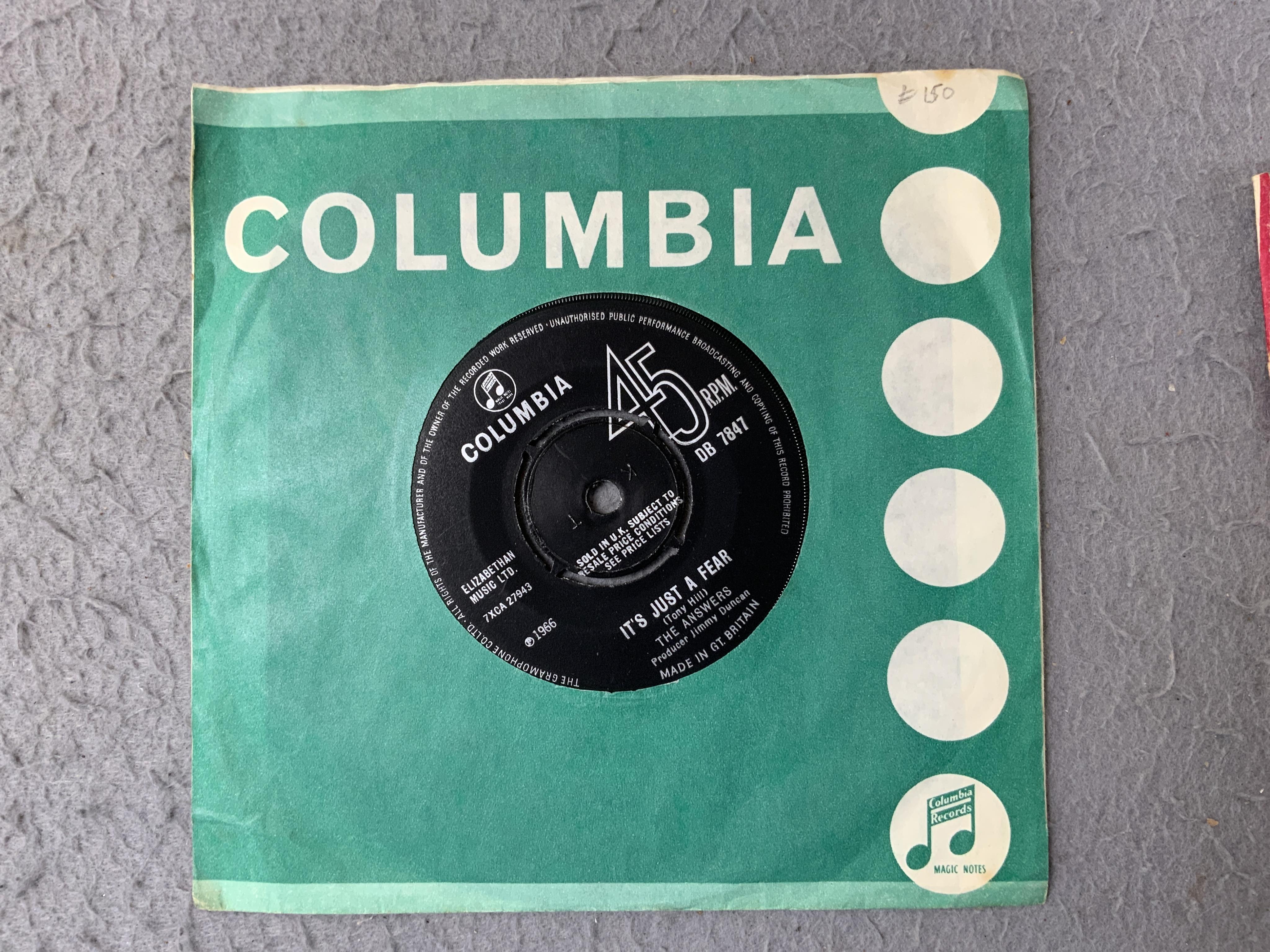 Four 7” single carry cases, containing singles on labels including; Brunswick, Decca, HMV, Pye, Columbia, etc. artists including; Bill Haley, Rod Stewart, David Bowie, Buddy Holly, Gene Vincent, Cliff Richard, Tommy Stee